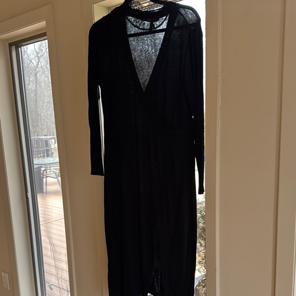 Elegant Black Long Sleeve Dress